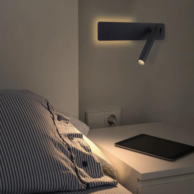 Mosrugs | Rotatable LED Wall Reading Light for Bedroom | Adjustable Brightness & Colour Modes