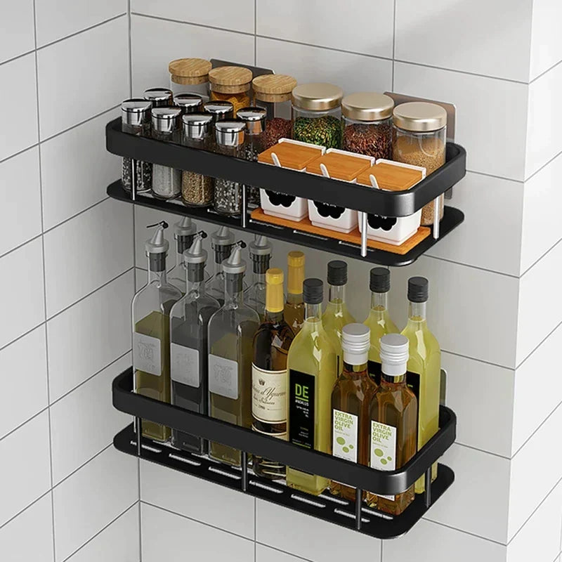Mosrugs | Stylish & Practical No-Drill Shower Corner Shelf – Space-Saving Bathroom Storage Rack