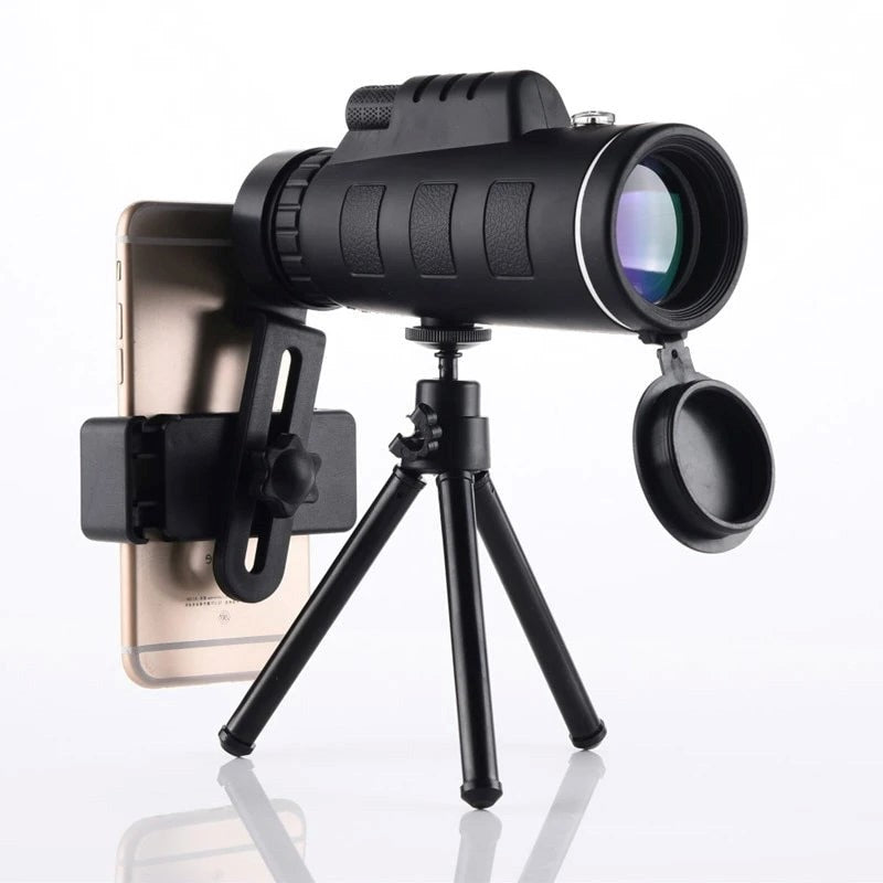Mosrugs | Starscope HD Monocular – High-Powered Waterproof Telescope with Smartphone Holder & Tripod