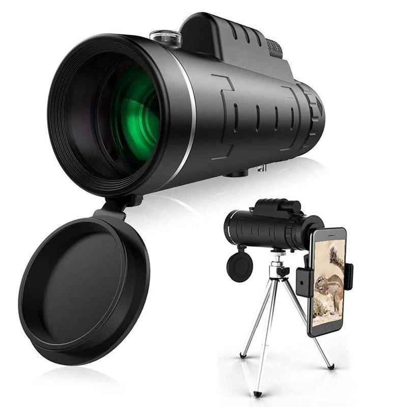 Mosrugs | Starscope HD Monocular – High-Powered Waterproof Telescope with Smartphone Holder & Tripod