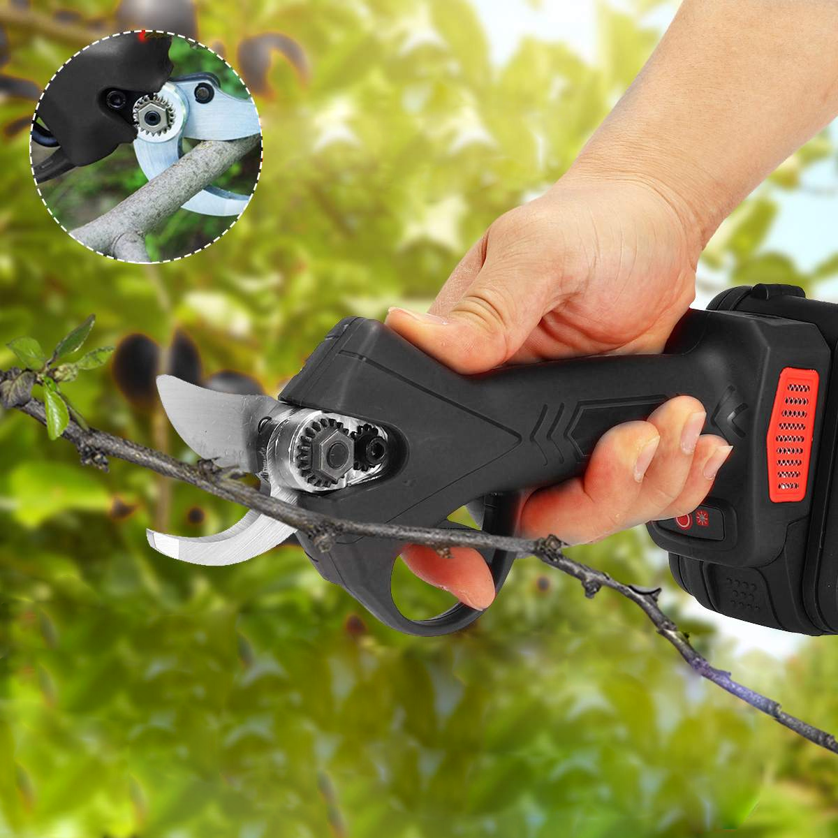 Mosrugs | Electric Pruning Shears – 21V Cordless Garden Cutter with Precision Steel Blades