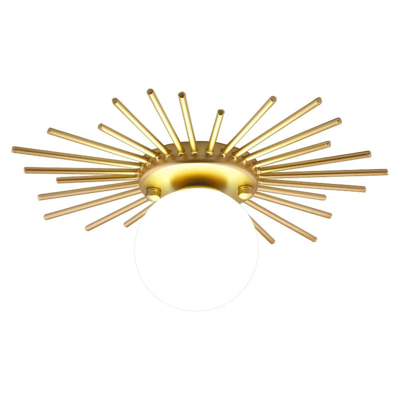 Mosrugs | HaloBeam – Elegant Glass and Iron Wall Lamp for Classic Touch