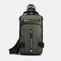 Mosrugs | Waterproof Oxford Crossbody Bag, Anti-Theft Sling Bag, USB Charging & Multi-Pocket Design