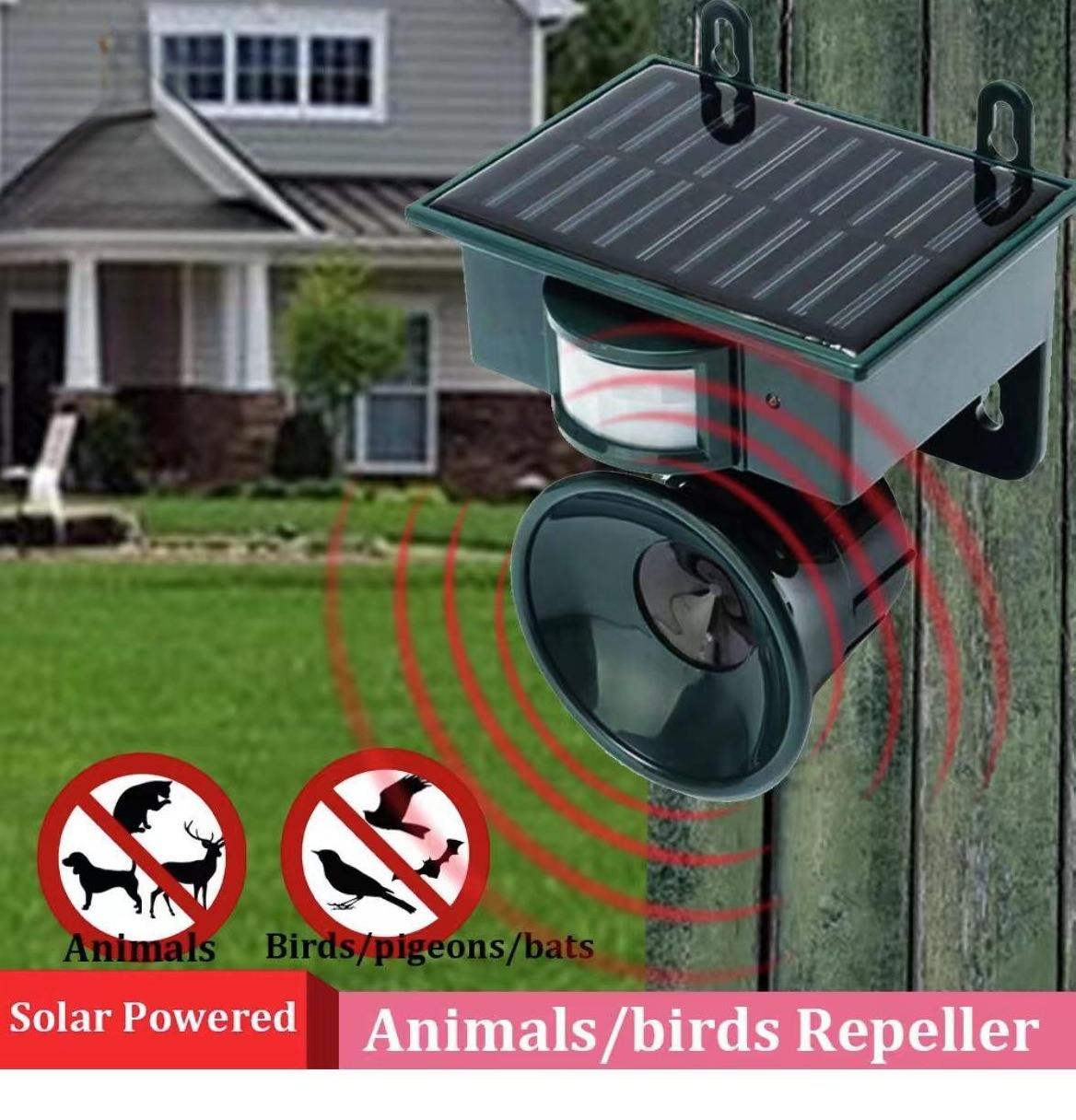 Mosrugs | TerraGuard – Weatherproof Solar Bird Repeller with PIR Motion Sensor & Natural Sound Deterrent