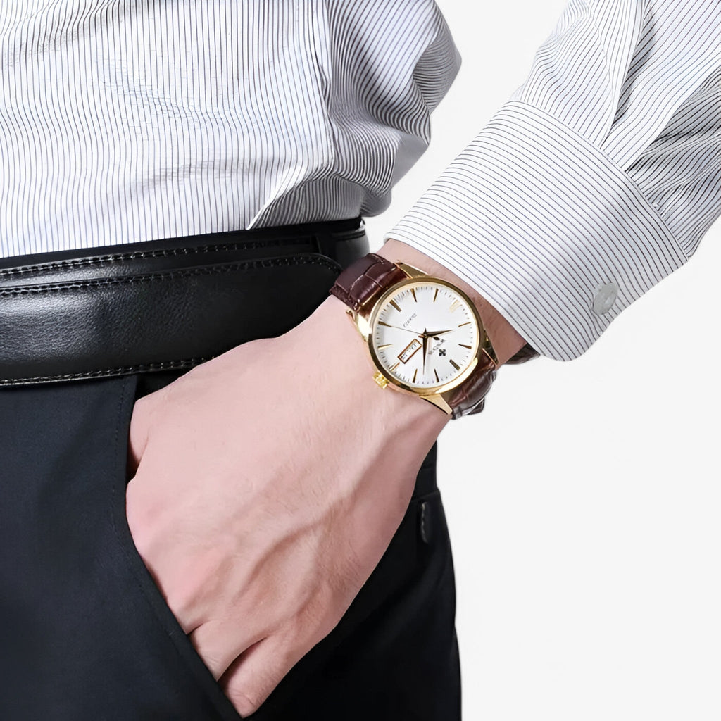Mosrugs | Renzo | Classic Luxury Leather Watch – Timeless Elegance for Every Occasion