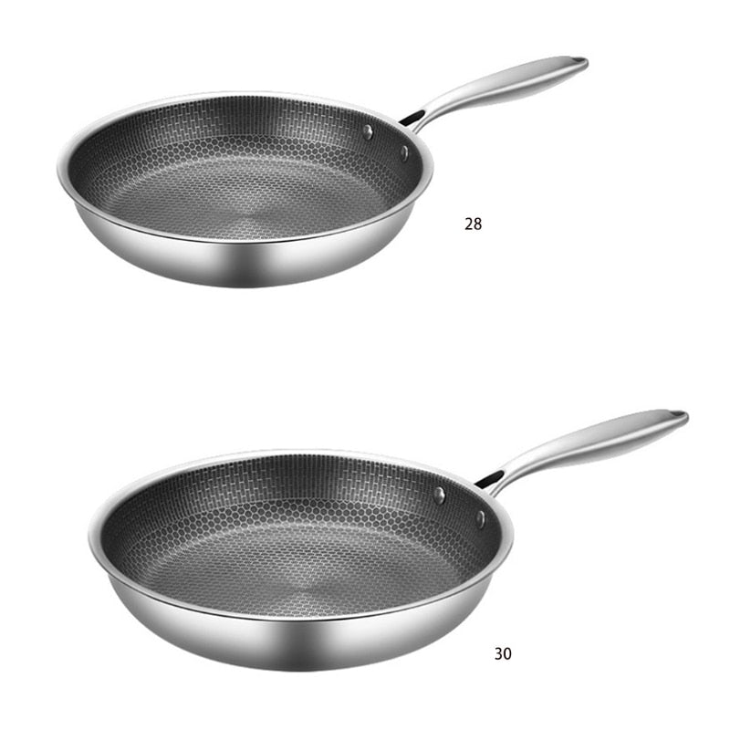 Mosrugs | KitchenPro Non-Stick Stainless Steel Frying Pan – Scratch-Resistant & Energy-Efficient