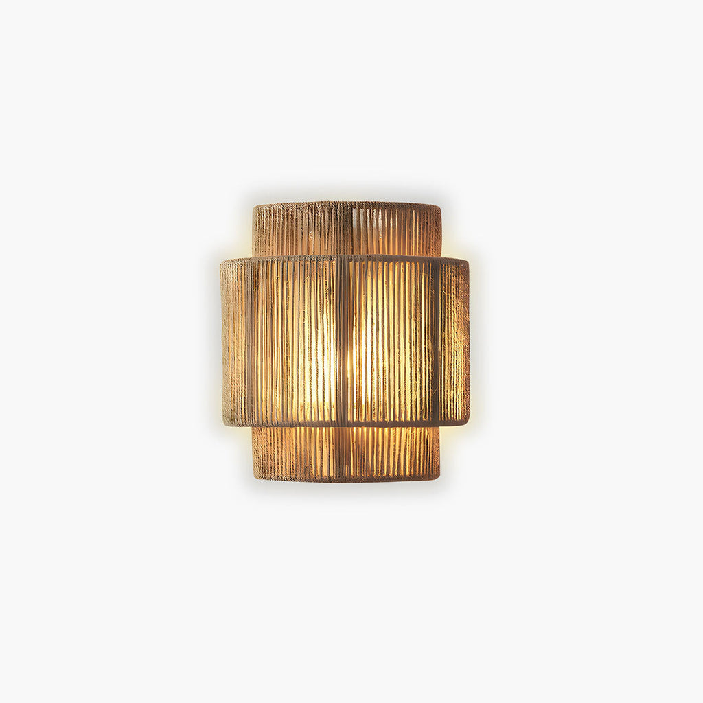 Mosrugs | Japanese-Inspired Minimalist LED Wall Light – Natural Rope Design & Warm Ambient Lighting
