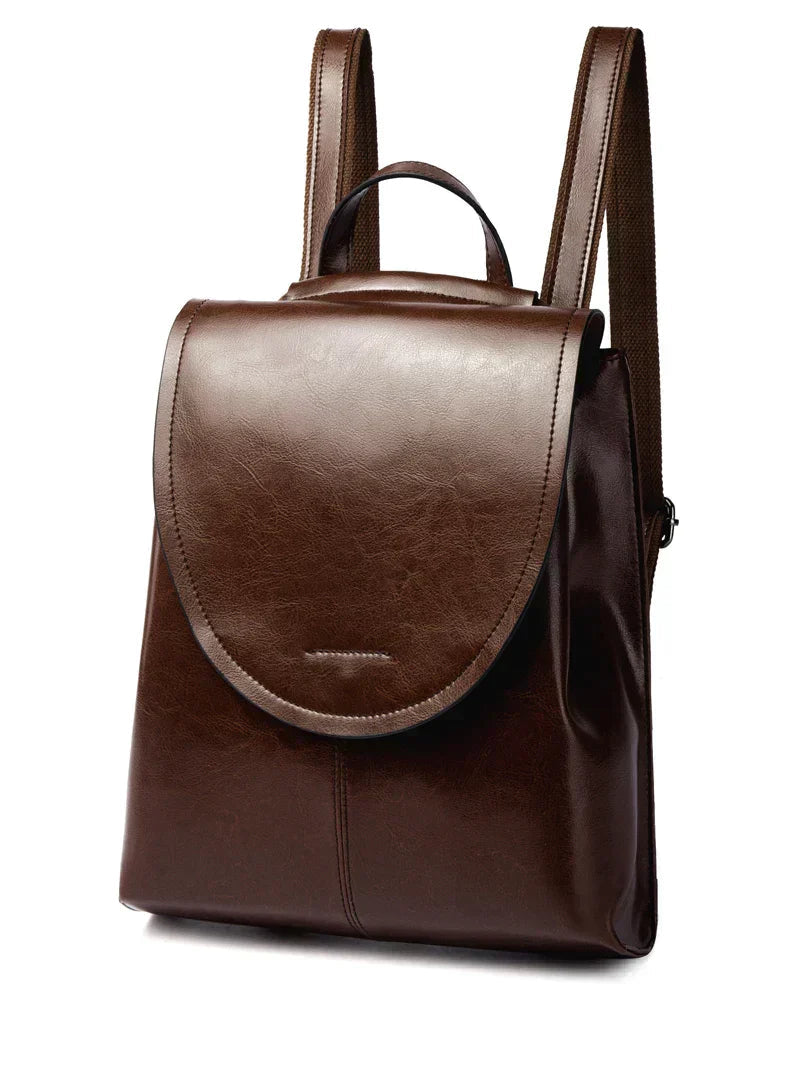 Mosrugs | LuxeCarry Leather Backpack – Stylish Design with Versatile Storage for Women
