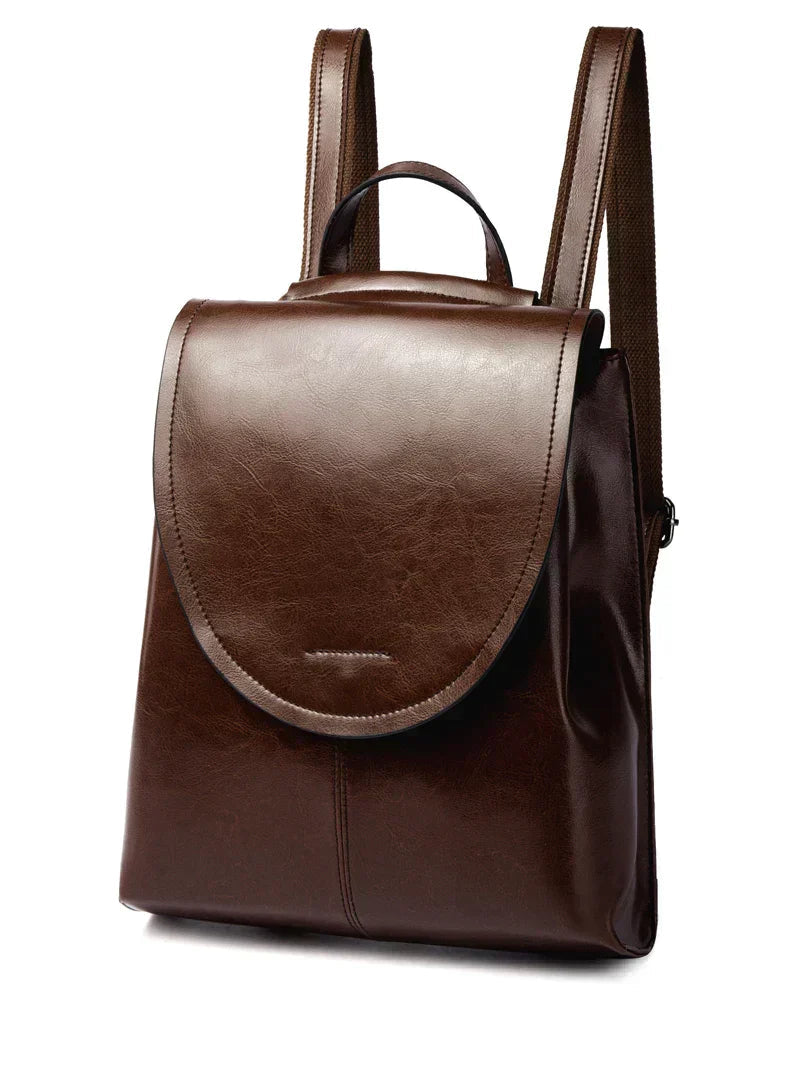 Mosrugs | LuxeLeather – Trendy Leather Backpack for Women | Stylish, Versatile & Sustainable Design
