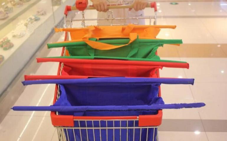 Mosrugs | EcoSmart Shopping Cart Trolley Bags (Set of 4) | Reusable Grocery Organiser System