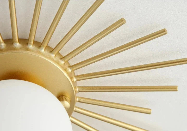 Mosrugs | HaloBeam – Elegant Glass and Iron Wall Lamp for Classic Touch