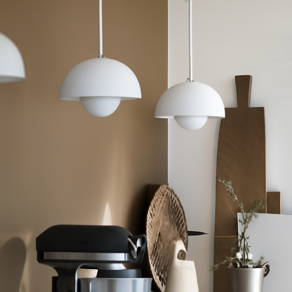 Mosrugs | Half-Circle Colourful Chandelier – Modern Scandinavian Ceiling Light for Dining, Living & Office