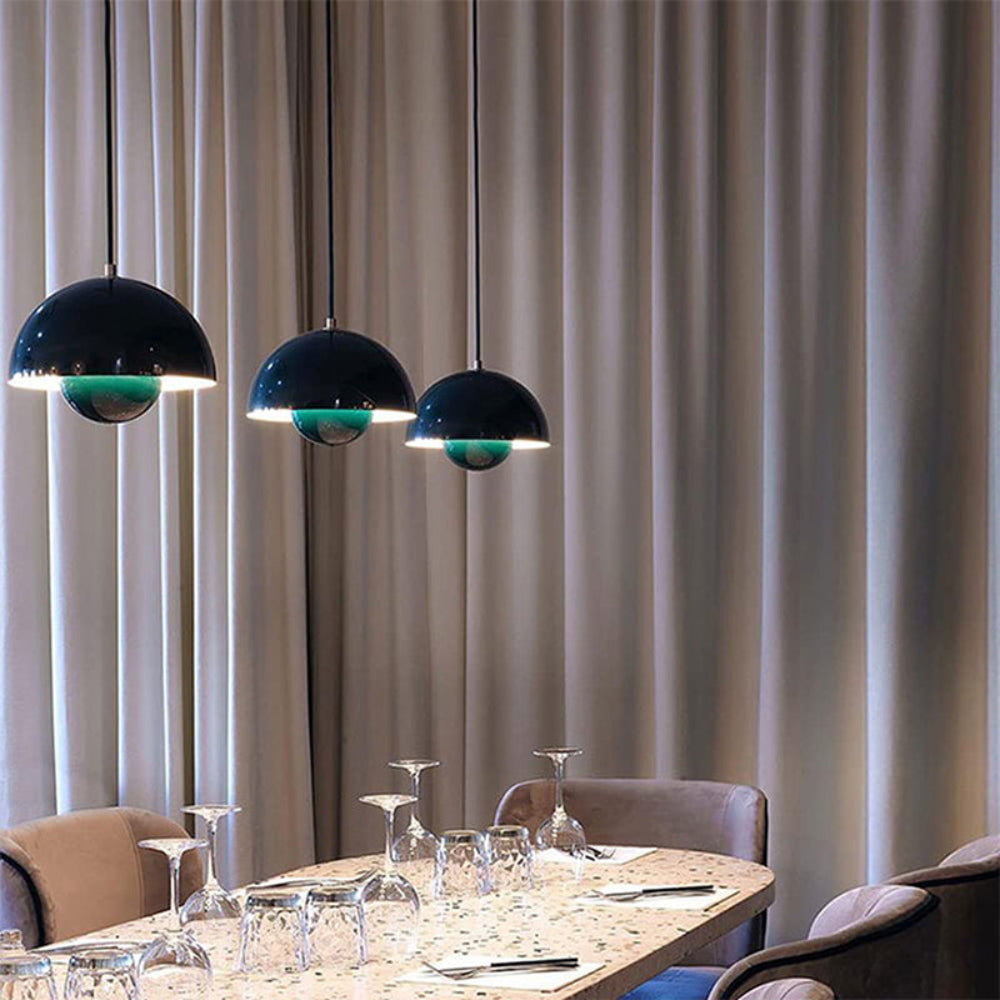 Mosrugs | Half-Circle Colourful Chandelier – Modern Scandinavian Ceiling Light for Dining, Living & Office