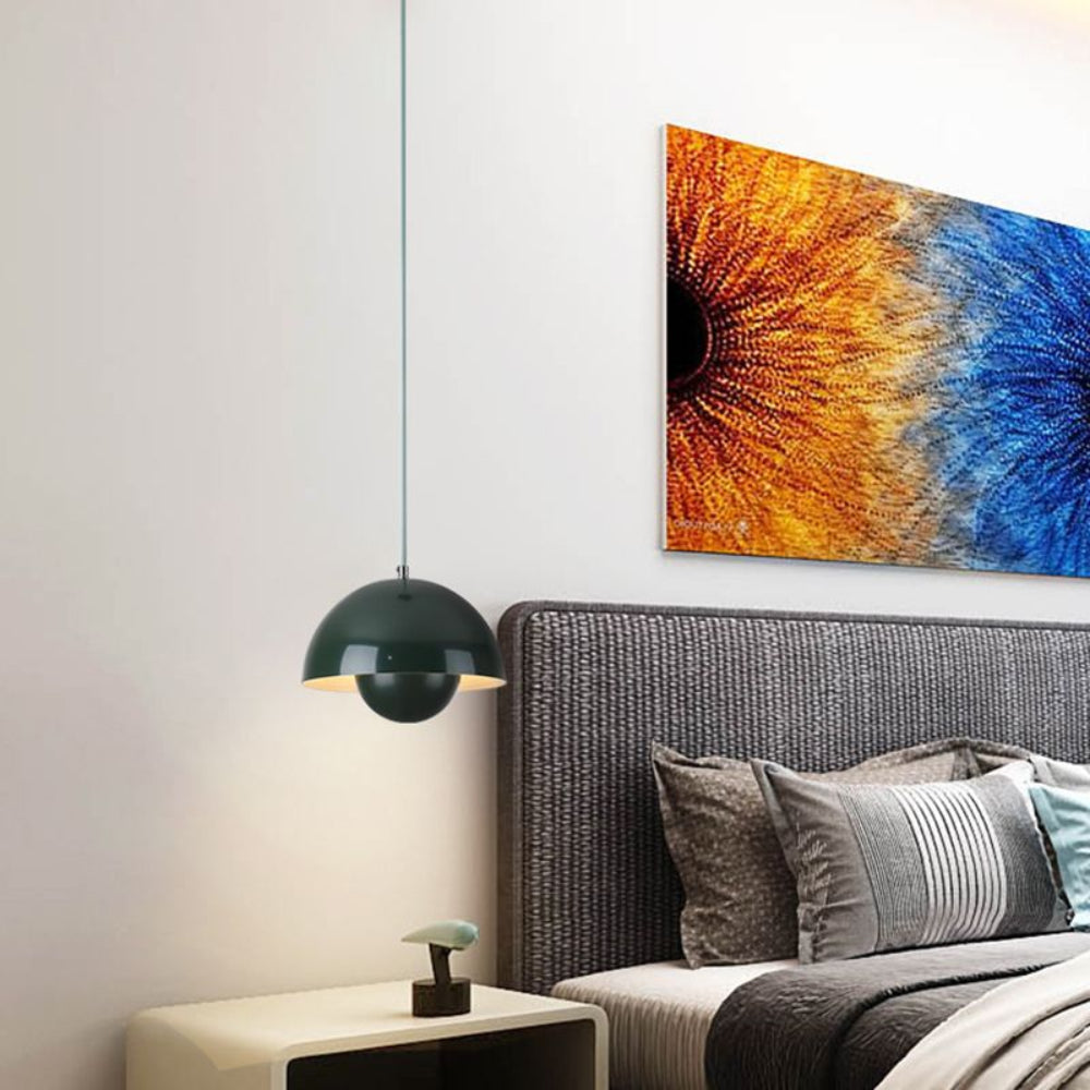 Mosrugs | Half-Circle Colourful Chandelier – Modern Scandinavian Ceiling Light for Dining, Living & Office