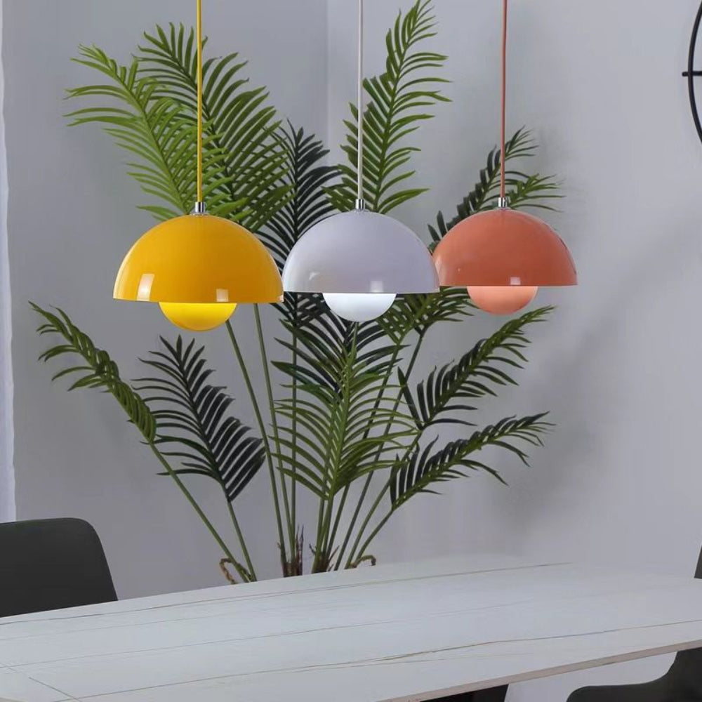 Mosrugs | Half-Circle Colourful Chandelier – Modern Scandinavian Ceiling Light for Dining, Living & Office