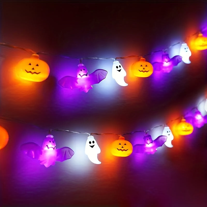 Mosrugs | Spooky Halloween String Lights – Battery-Powered Pumpkin Design