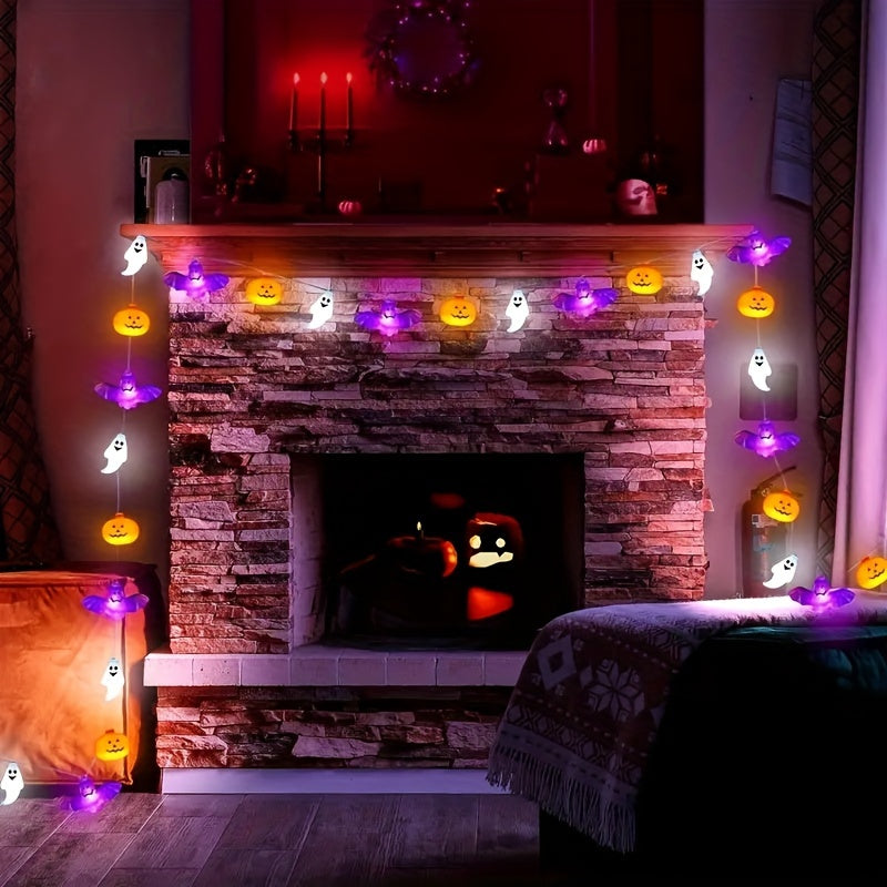Mosrugs | Spooky Halloween String Lights – Battery-Powered Pumpkin Design