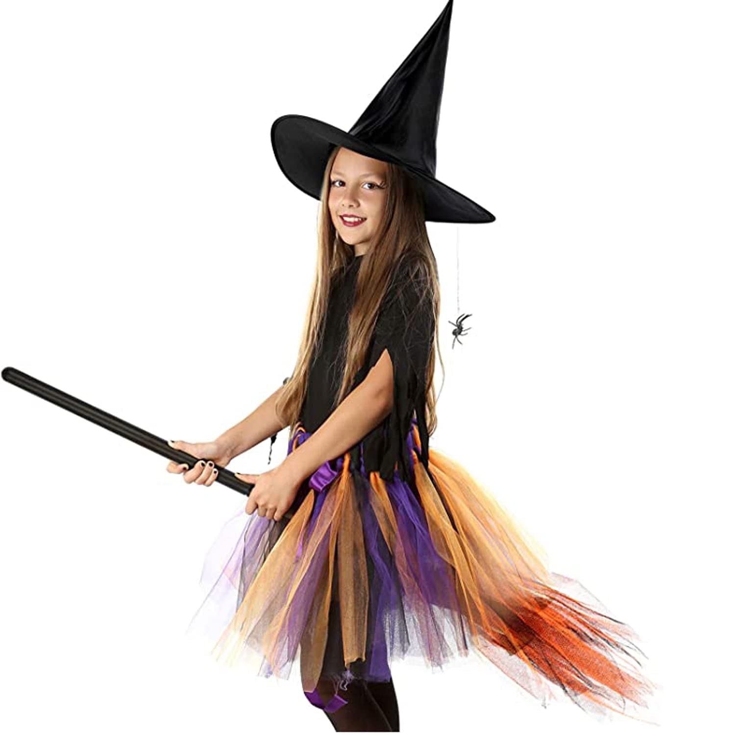 Mosrugs | Halloween Witch Broom – Plastic Party Prop for Spooky Fun Decor