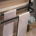 Mosrugs | HangEase 3-Layer Towel Holder – Black Wall-Mounted Aluminium Rack Without Drilling