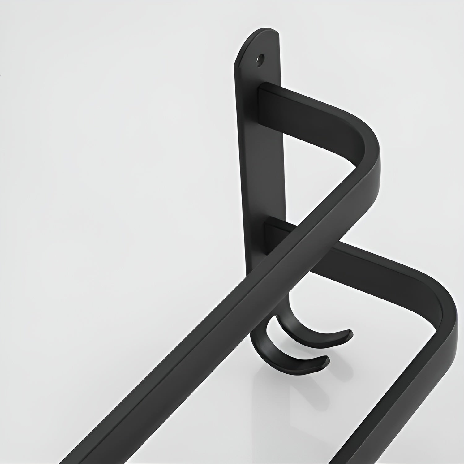 Mosrugs | HangEase 3-Layer Towel Holder – Black Wall-Mounted Aluminium Rack Without Drilling