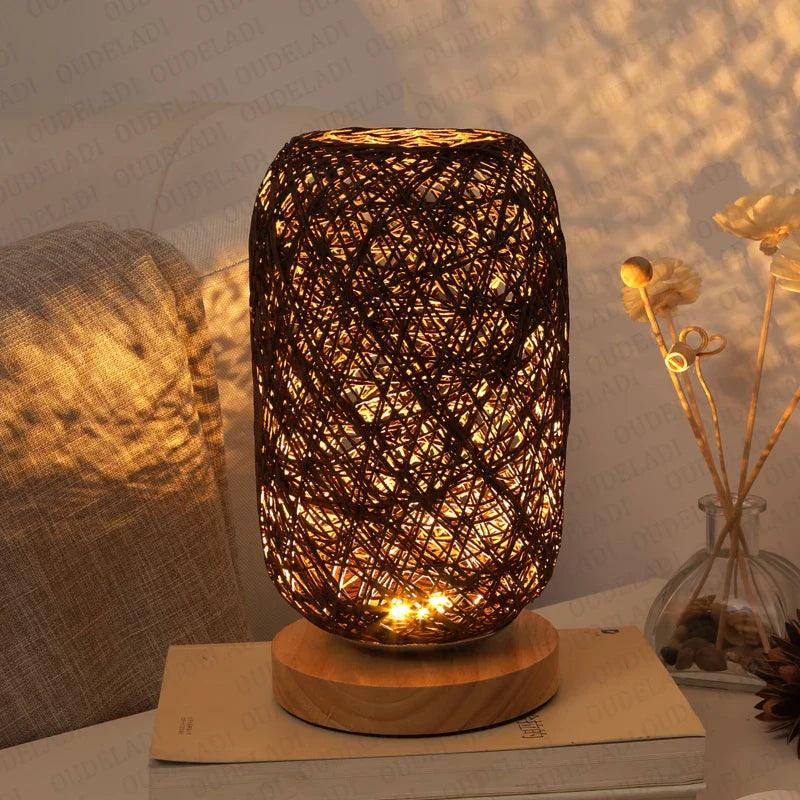 Mosrugs | WoodLuxe - Rattan-Inspired Table Light