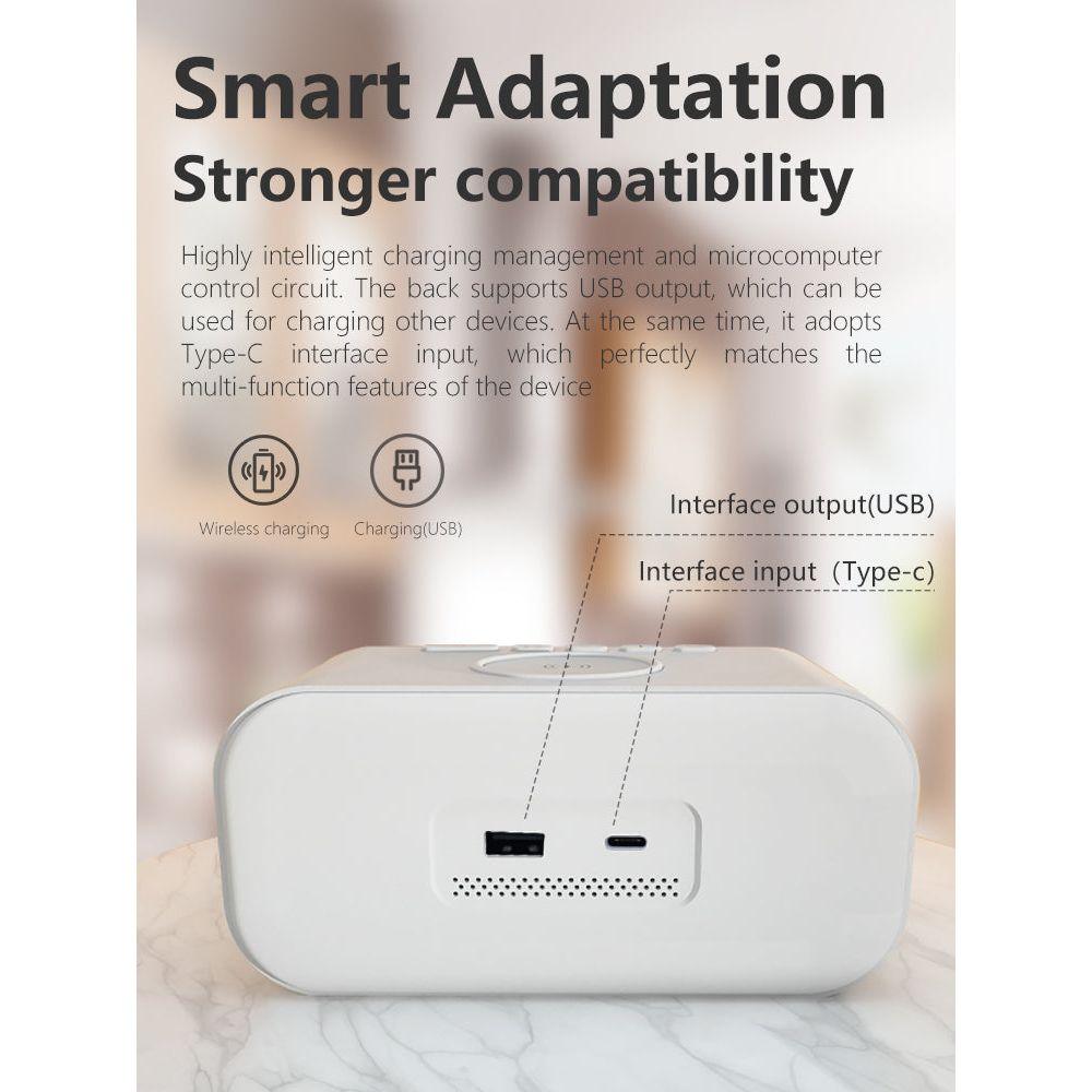 Mosrugs | 2-in-1 Alarm Clock with Wireless Charger – Digital LED Display | Qi-Compatible