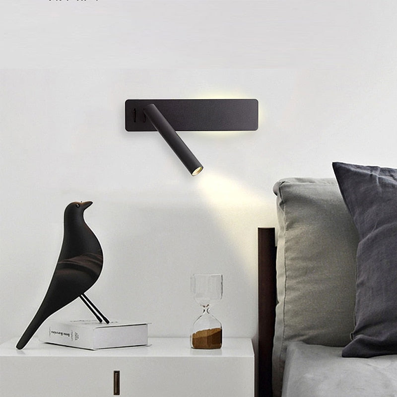 Mosrugs | Rotatable LED Wall Reading Light for Bedroom | Adjustable Brightness & Colour Modes