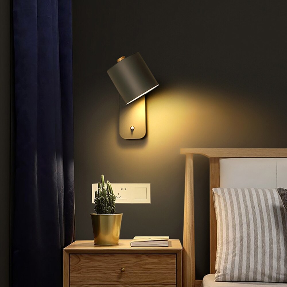 Mosrugs | Modern LED Wall Light with Switch – Indoor Wall Sconce for Home Decor