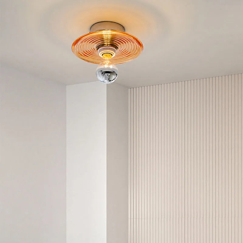 Mosrugs | Vitra – Vintage Glass Wall Light | Hand-Blown Glass & Iron | E27 Fixture | Warm Ambient Lighting