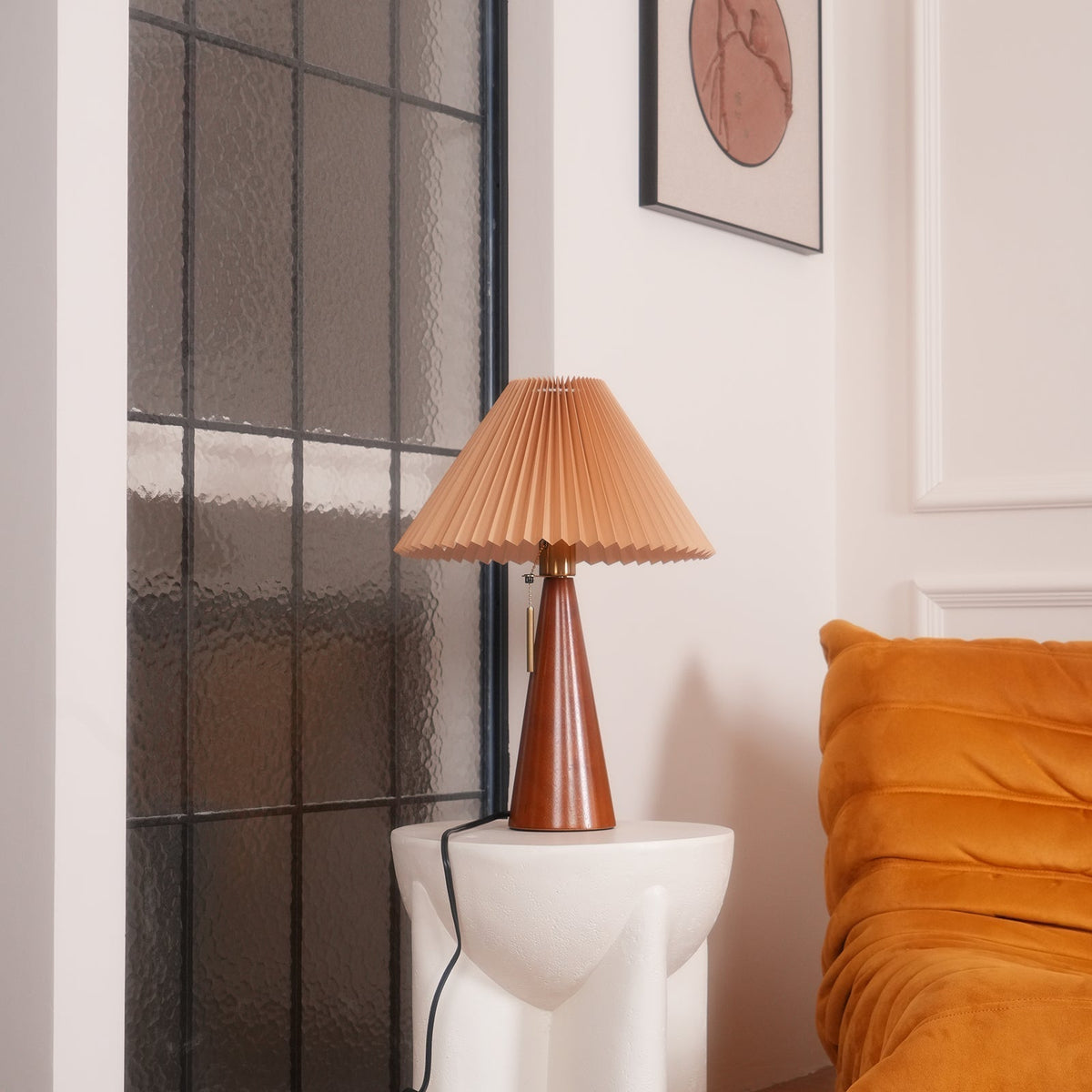 Mosrugs | AntiqueRadiance – Elegant Wood and Metal Table Lamp
