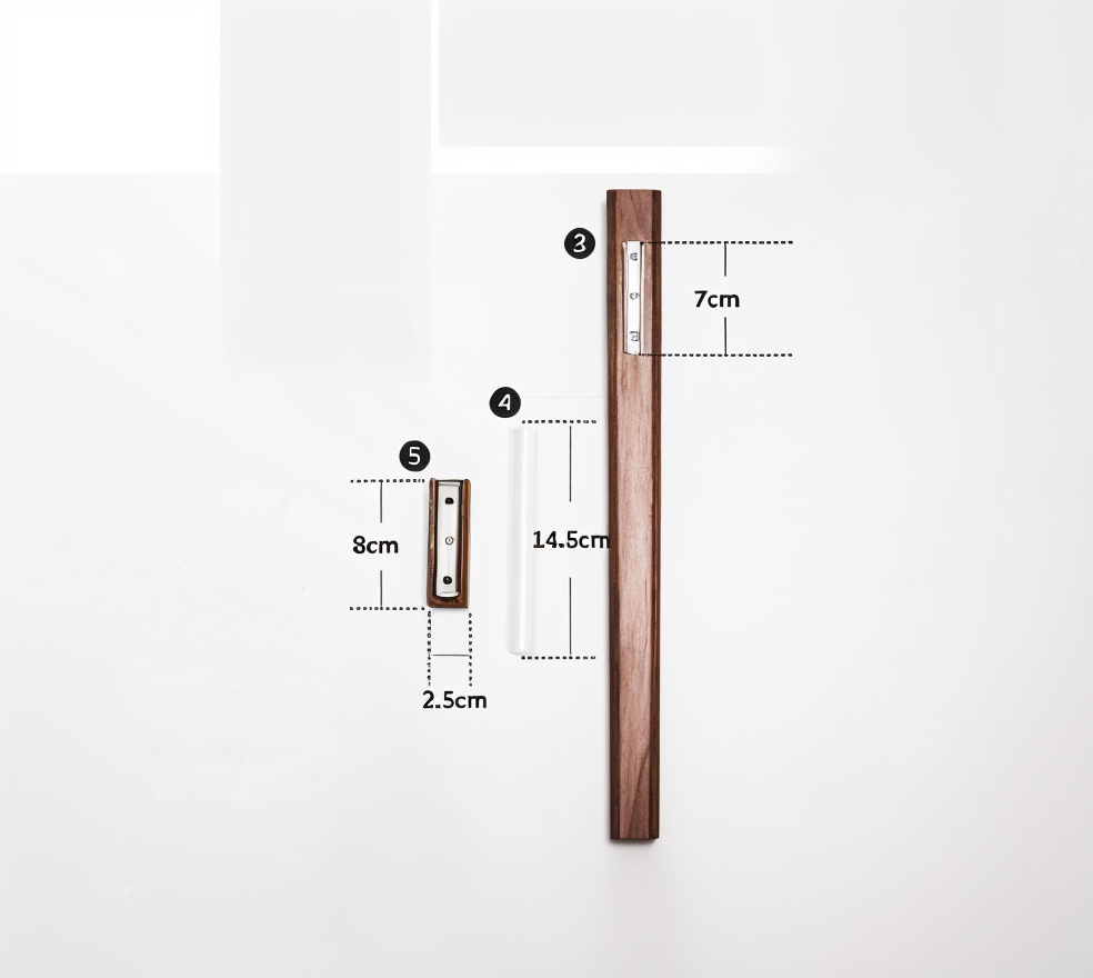 Mosrugs | FreshFloret Wall-Mounted Wooden Vase – Solid Beech & Walnut Flower Display