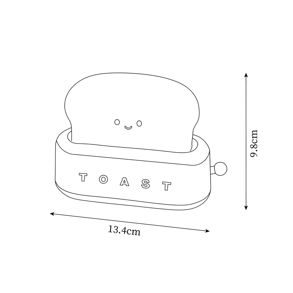 Mosrugs | TinyToast Table Lamp – Portable Toaster-Shaped Night Light with Dimmable LED & USB Port