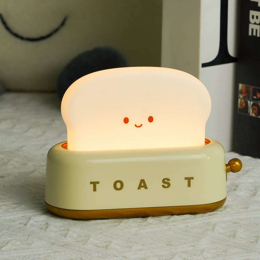 Mosrugs | TinyToast Table Lamp – Portable Toaster-Shaped Night Light with Dimmable LED & USB Port