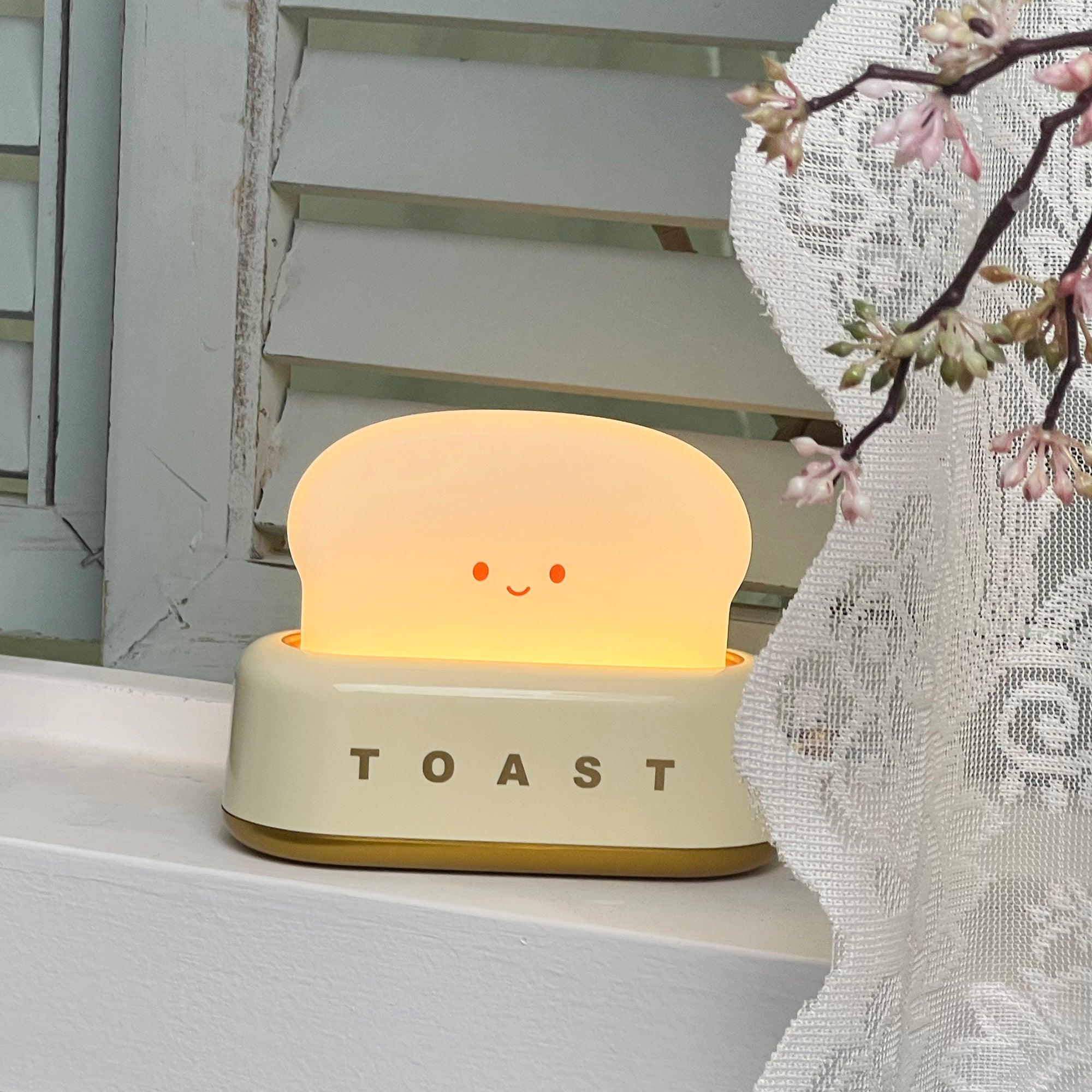 Mosrugs | TinyToast Table Lamp – Portable Toaster-Shaped Night Light with Dimmable LED & USB Port