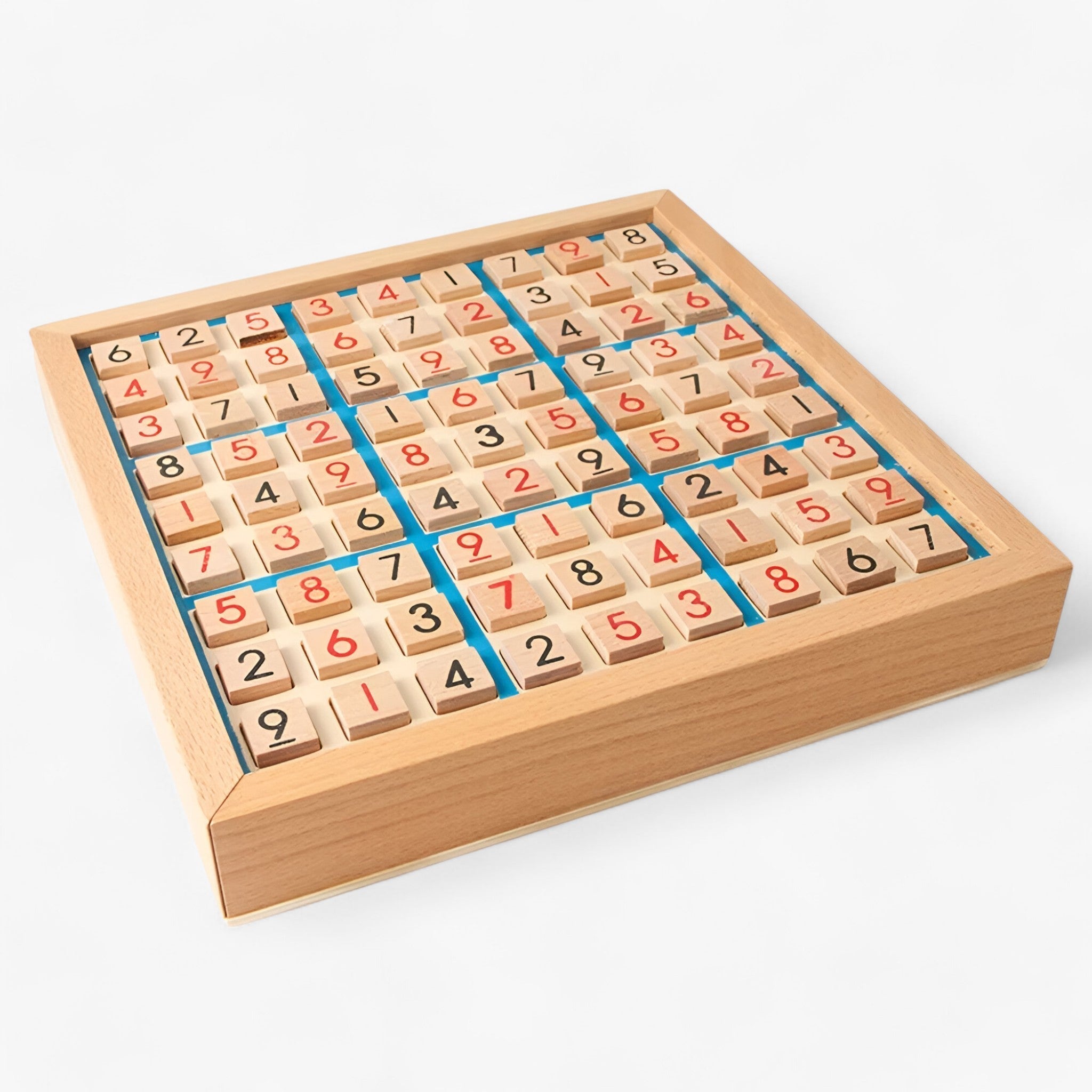 Mosrugs | Daan | Wooden Sudoku Board Game with Drawer – Classic Brain Teaser for All Ages