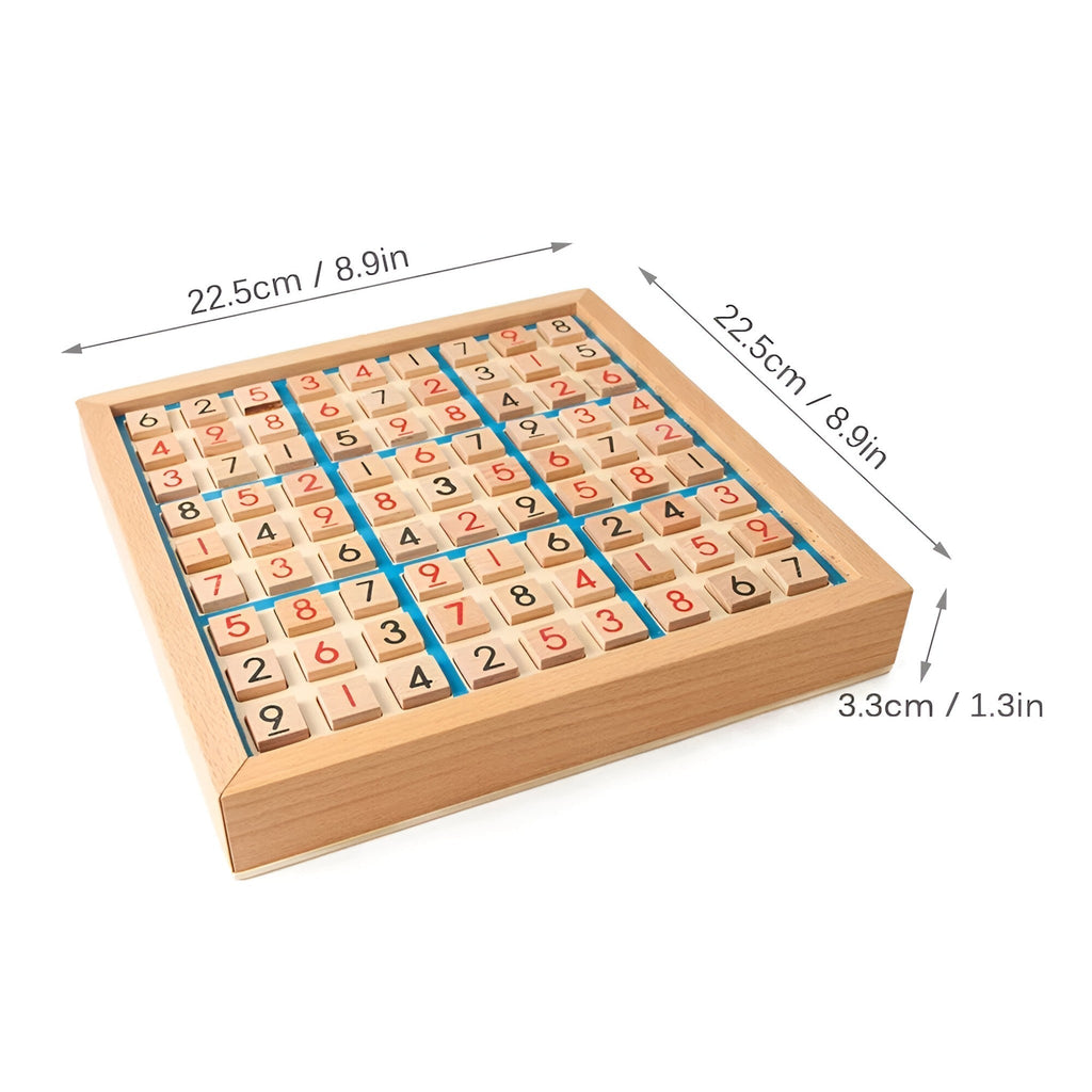 Mosrugs | Daan | Wooden Sudoku Board Game with Drawer – Classic Brain Teaser for All Ages
