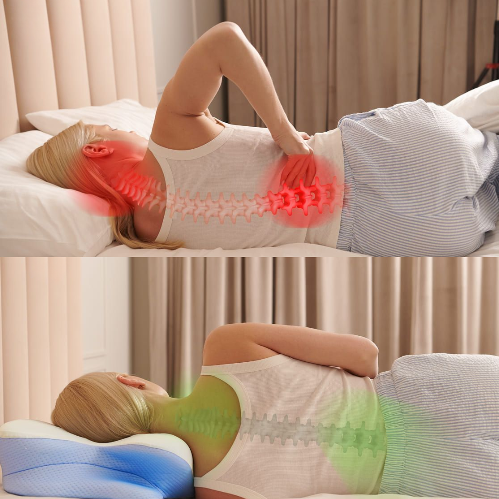 Mosrugs | Pillow for Side & Back Sleepers – Orthopedic Memory Foam Pillow for Neck & Shoulder Pain Relief and Perfect Sleep Alignment