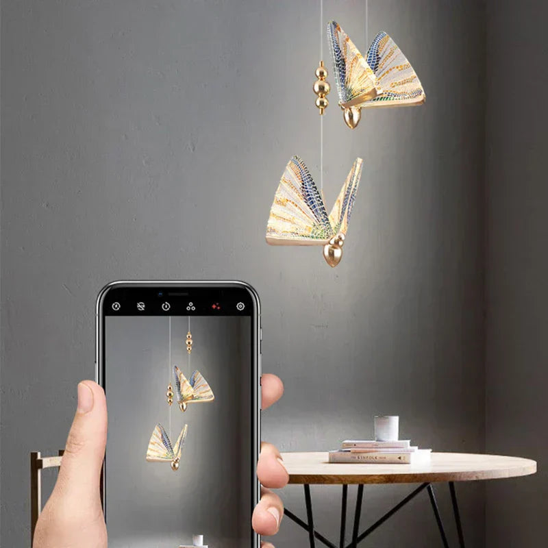 Mosrugs | FlutterGlow – Artistic Butterfly-Shaped Pendant Lamp