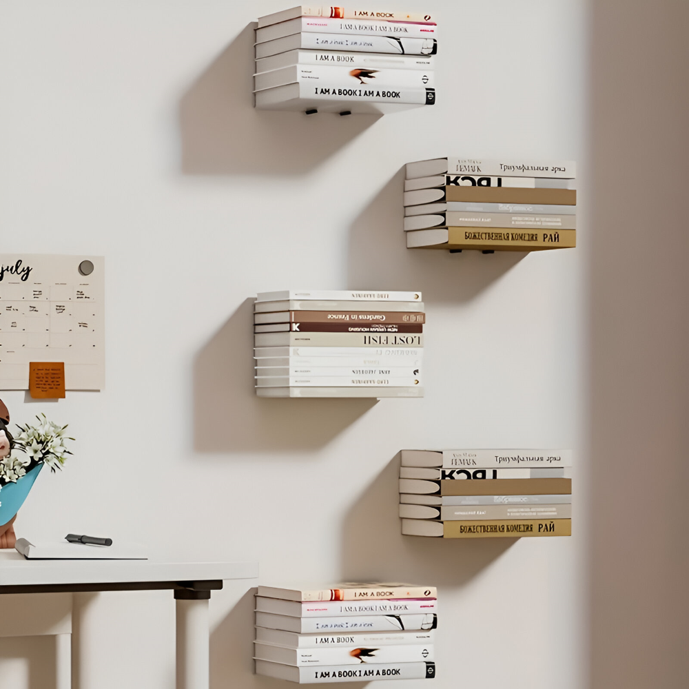 Mosrugs | Invisible Floating Bookshelves – Wall-Mounted Book Organisers & Stylish Space-Saving Wall Racks