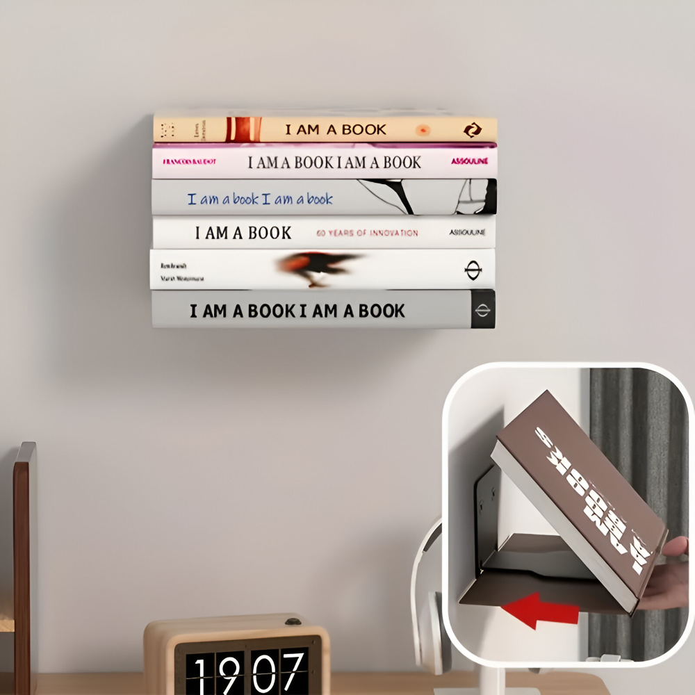 Mosrugs | Invisible Floating Bookshelves – Wall-Mounted Book Organisers & Stylish Space-Saving Wall Racks