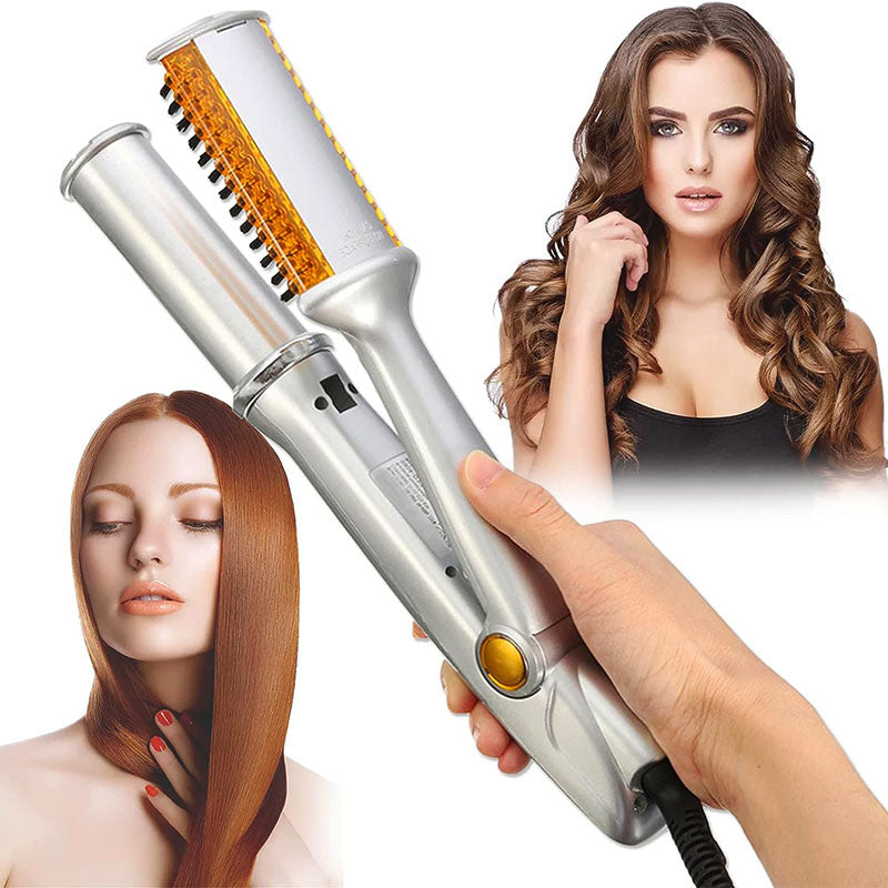 Mosrugs | Professional 2 in 1 Rotating Iron Hair Brush