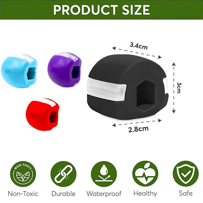 Mosrugs | Jawline Sculptor | Jaw Toner Food-Grade Silica Gel Facial Exerciser for Slimming & Defining Mewing at Home or On-the-Go