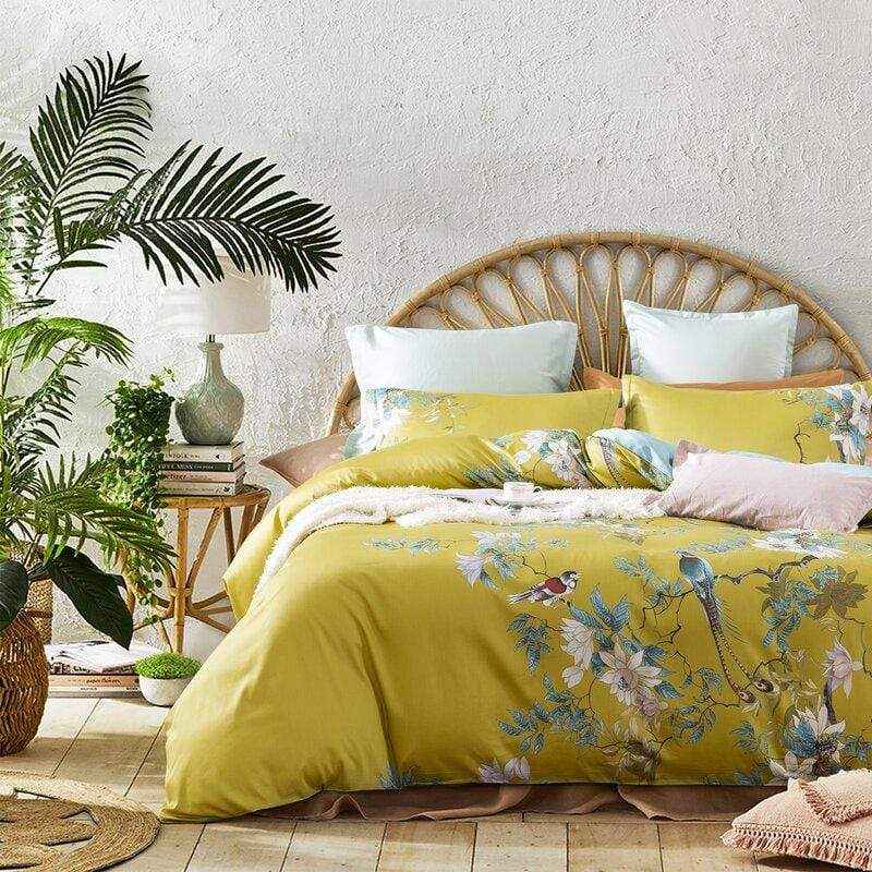 Mosrugs | TranquilGold – Soft Egyptian Cotton Pillowcase Set for Relaxing Sleep