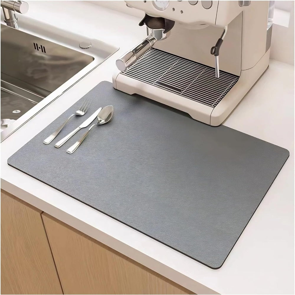 Mosrugs | Quick-Dry Kitchen Draining Mat – Ultra Absorbent & Hygienic Diatomite Dish Mat