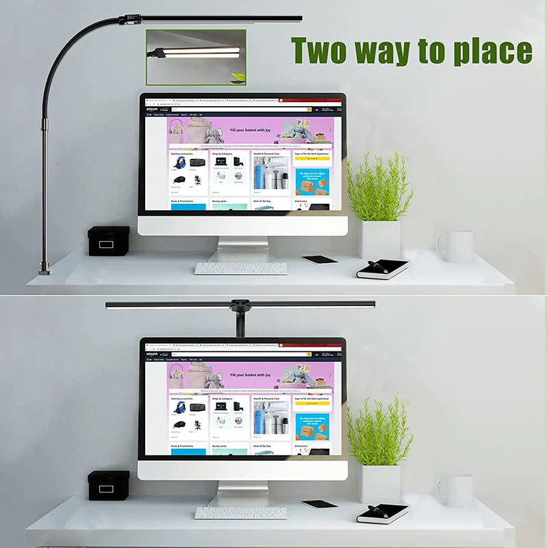 Mosrugs | DeskLight - Modern Dual-Head LED Desk Lamp, Stylish Office Lighting