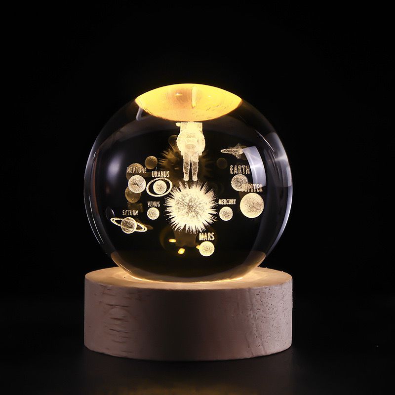 Mosrugs | SolarSphere – Crystal Solar System with LED Lighting | Educational & Decorative Gift