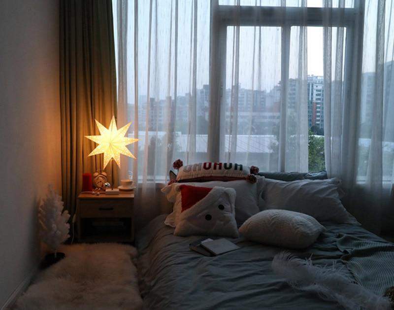 Mosrugs | StellarGlow | Radiant LED Star Table Lamp – Wooden Base Ambient Light for Bedroom & Living Room Décor