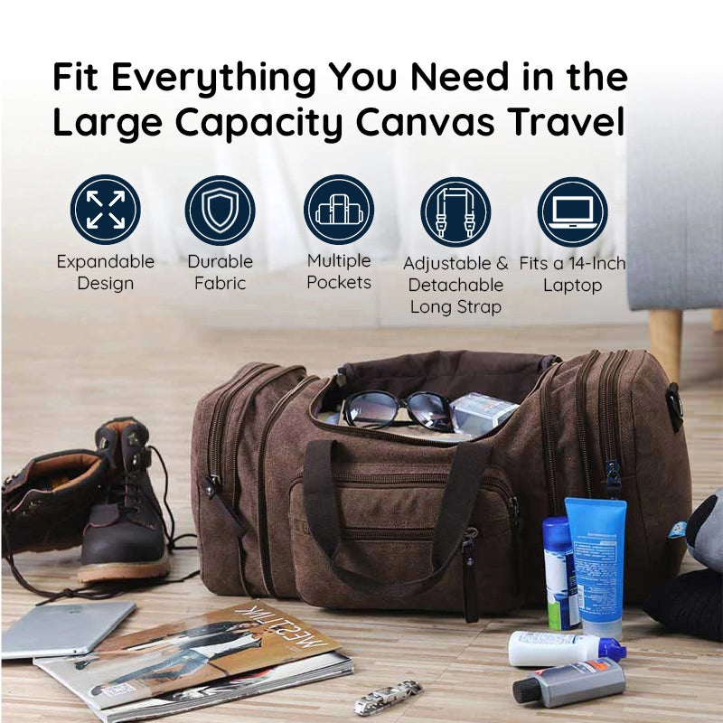 1Mosrugs | Large Capacity Canvas Travel Bag