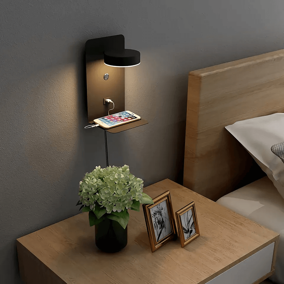 Mosrugs | BrightSpot Night Lamp with Charger – 330° Rotating LED Desk Light with USB-C Charging Dock