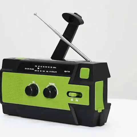 Mosrugs | All-In-One Emergency Radio | 4000mAh Battery, Solar & Hand Crank Charging for Outdoor Adventures and Emergency Preparedness